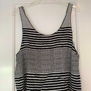 Black and white striped tank top, size XL